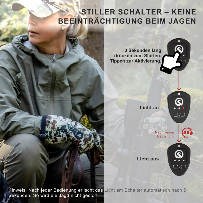 Laden Sie das Bild in Galerie -Viewer, Beheizbare Jagdhandschuhe 2.0 – Fels Camouflage, 3000 mAh Akku & Upgrade Heiztechnologie