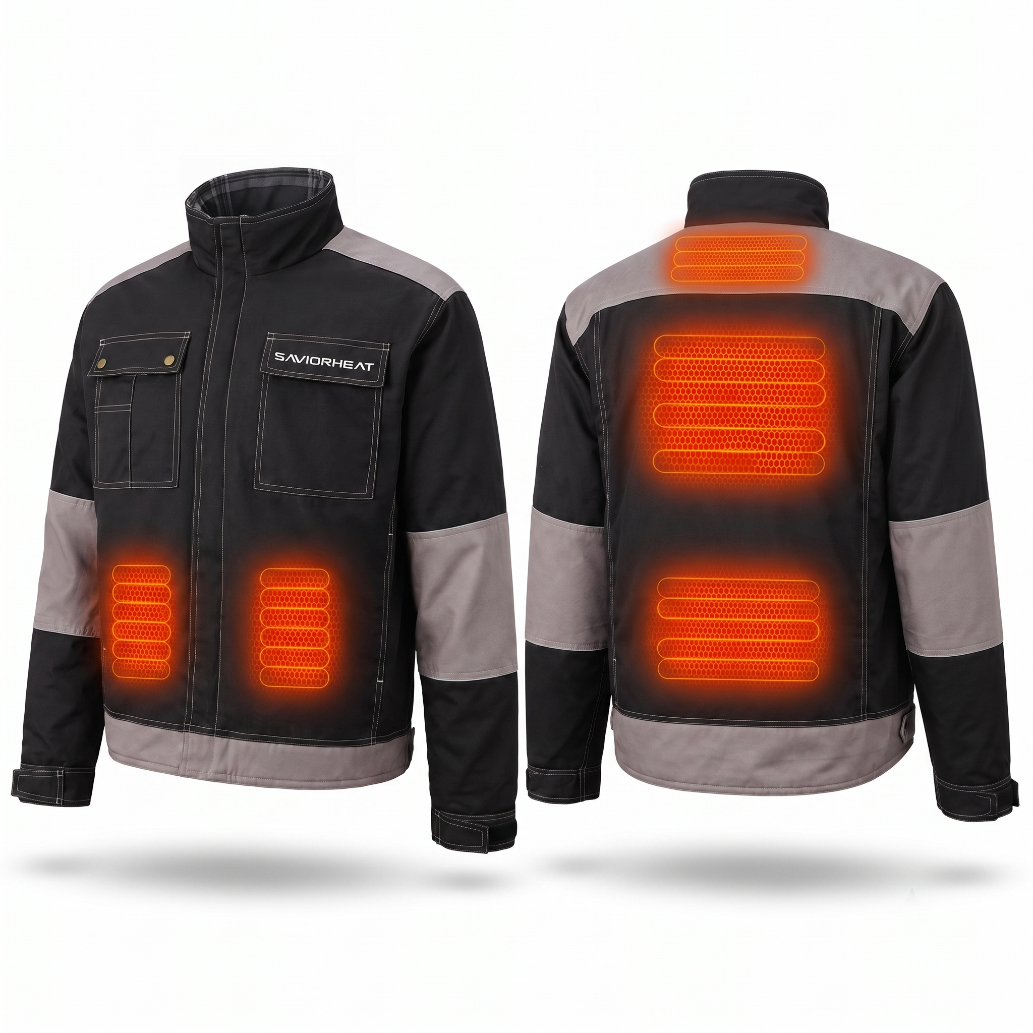 Beheizte Arbeitsjacke mit weichem Innenfutter