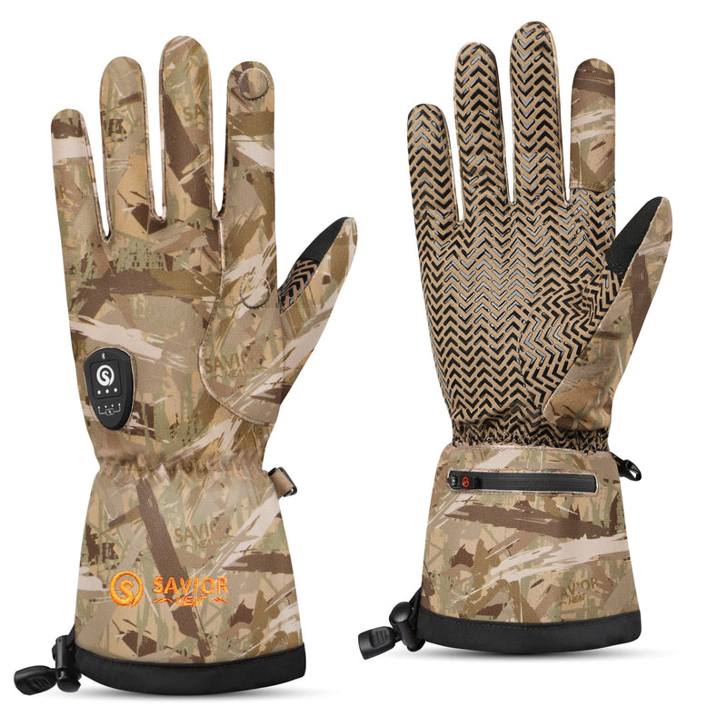 Laden Sie das Bild in Galerie -Viewer, Beheizbare Jagdhandschuhe 2.0 – Schilf-Tarnung, beheizt & wasserdicht