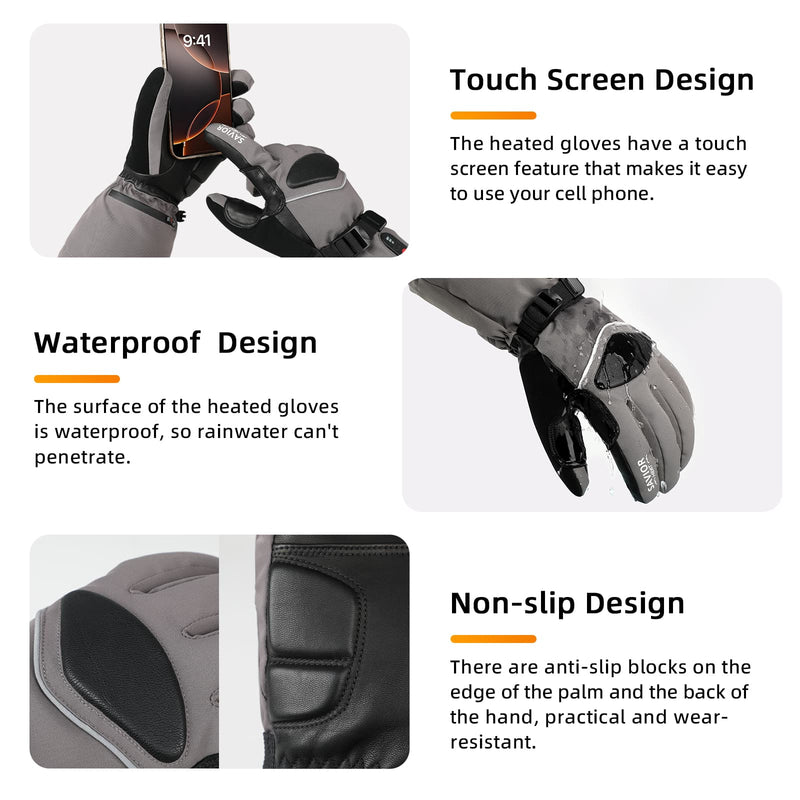 Laden Sie das Bild in Galerie -Viewer, Savior Upgraded Beheizbare Handschuhe 2.0 7.4V Schnellladung, Touchscreen-kompatibel