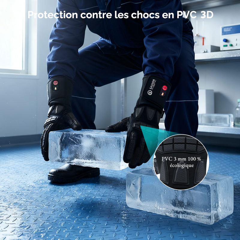 Laden Sie das Bild in Galerie -Viewer, Extra Robuste Beheizte Arbeitshandschuhe – Wasserfest & Mit Stoßschutz