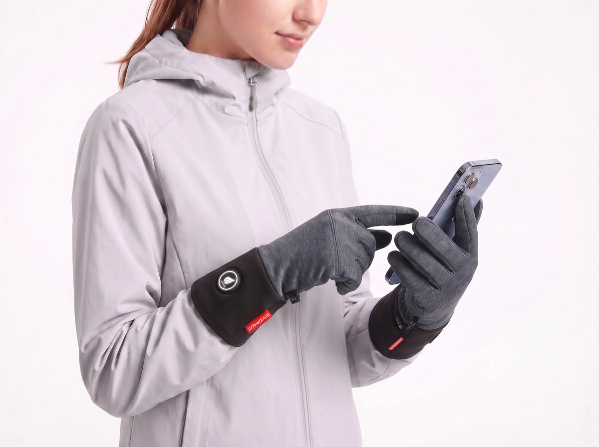 Touchscreen-kompatibel – SAVIOR HEAT beheizbare Wollmix-Handschuhliner