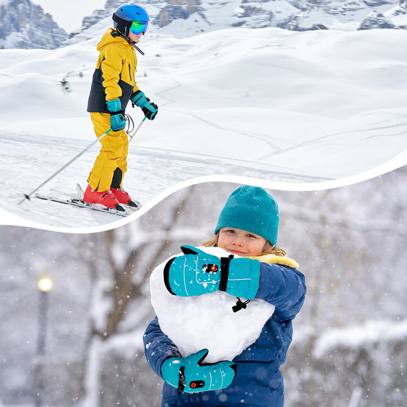 Laden Sie das Bild in Galerie -Viewer, Kinder Heizhandschuhe für Skifahren, Eislaufen und Outdoor-Aktivitäten