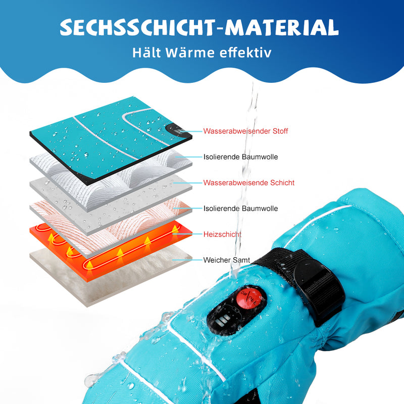 Laden Sie das Bild in Galerie -Viewer, Kinder Heizhandschuhe für Skifahren, Eislaufen und Outdoor-Aktivitäten