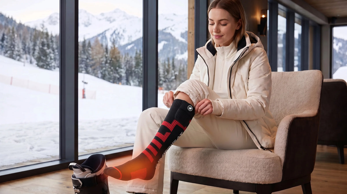 Produktdetails – SAVIOR HEAT beheizbare Skisocken mit stabilem Sitz