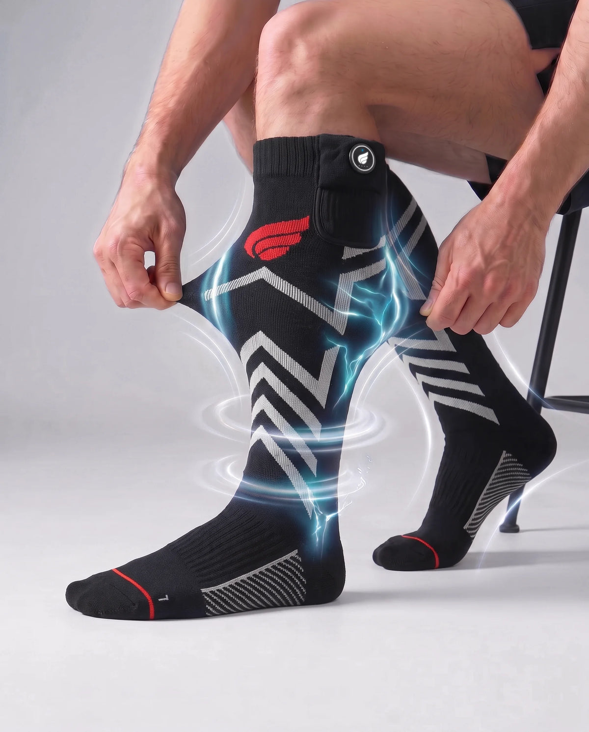 Flexibler Halt – SAVIOR HEAT Silverline beheizbare Skisocken mit Rundum-Komfort