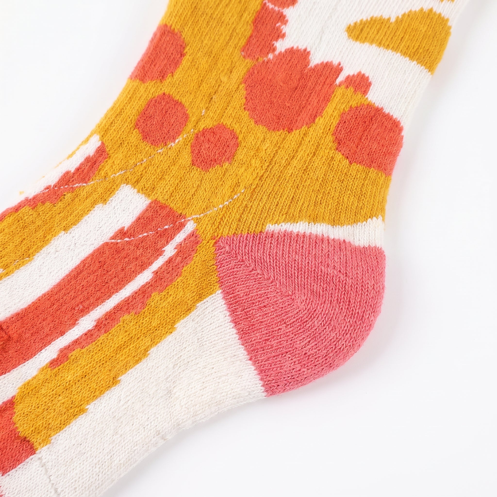 Kinder Heiz-Skisocken mit Giraffenmuster