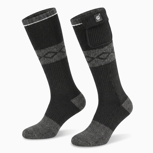 SS05B Beheizbare Socken Schwarz-Grau