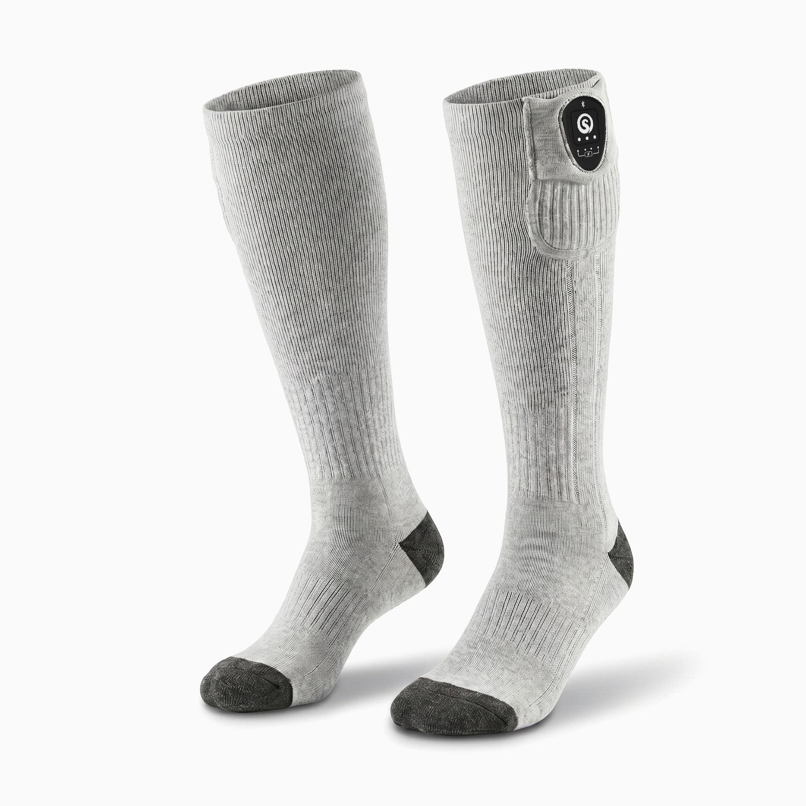 Beheizbare Socken mit App-Steuerung – Grau/Schwarz