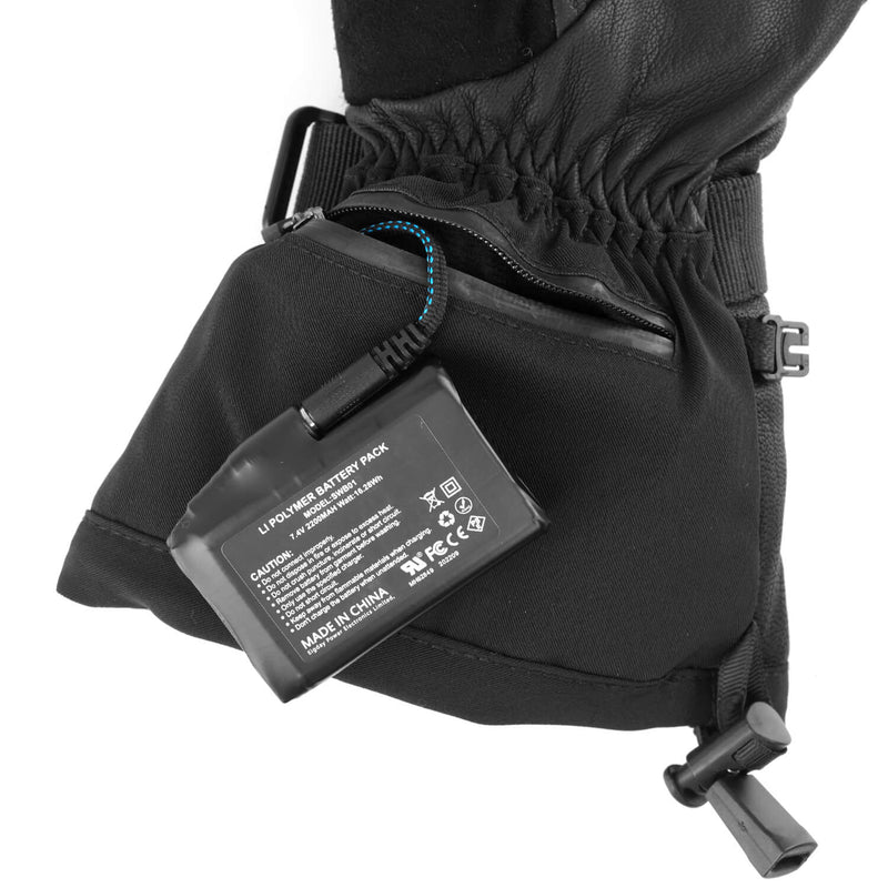 Laden Sie das Bild in Galerie -Viewer, S38 Beheizbare Lederfäustlinge