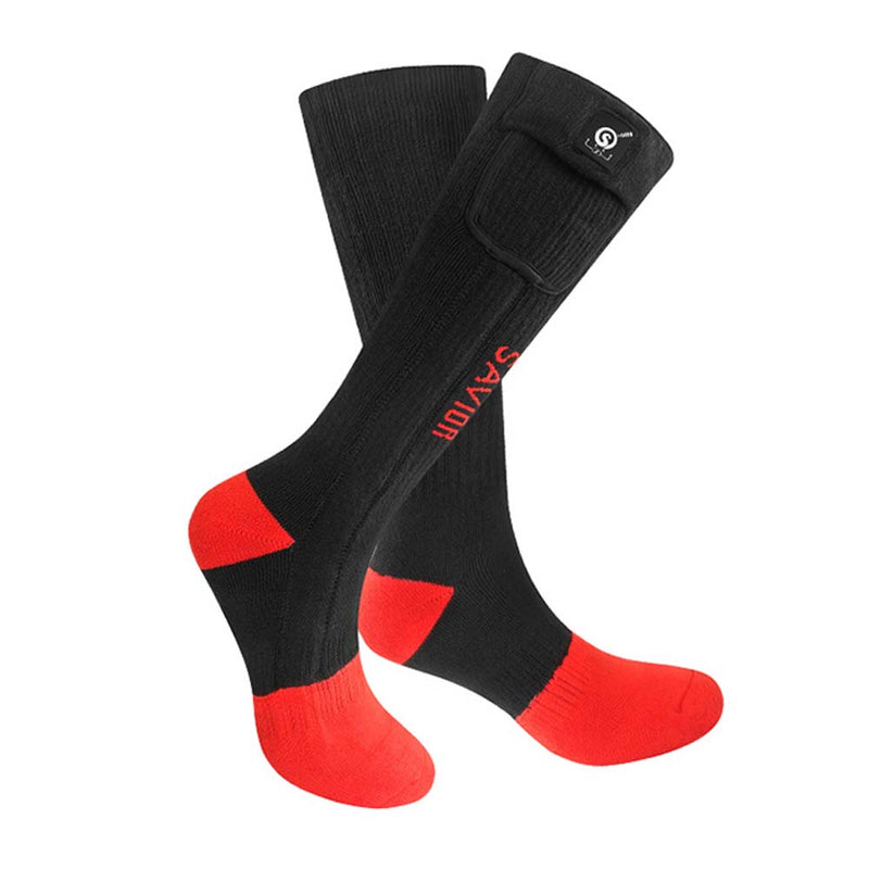 Laden Sie das Bild in Galerie -Viewer, SS06R Beheizbare Socken Rot-Schwarz