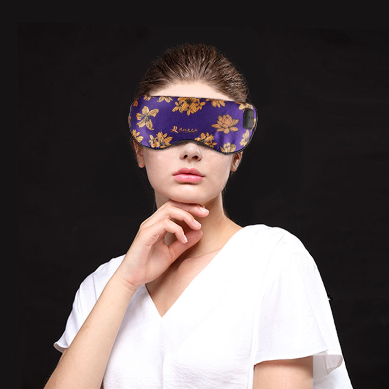 Laden Sie das Bild in Galerie -Viewer, Seide Massage Heizung Augenmaske Vibration