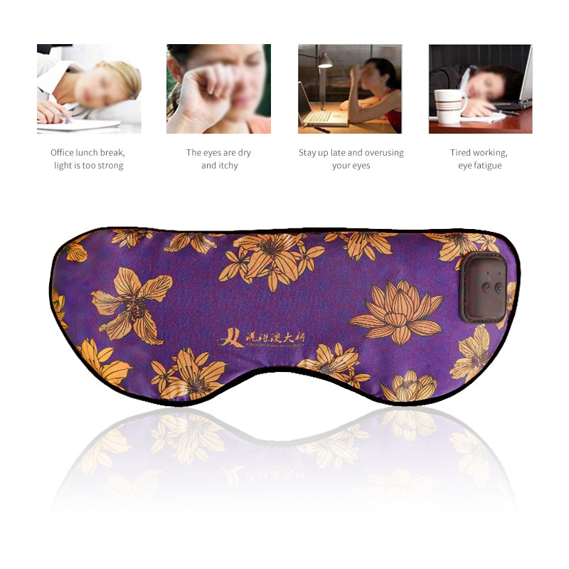 Laden Sie das Bild in Galerie -Viewer, Seide Massage Heizung Augenmaske Vibration
