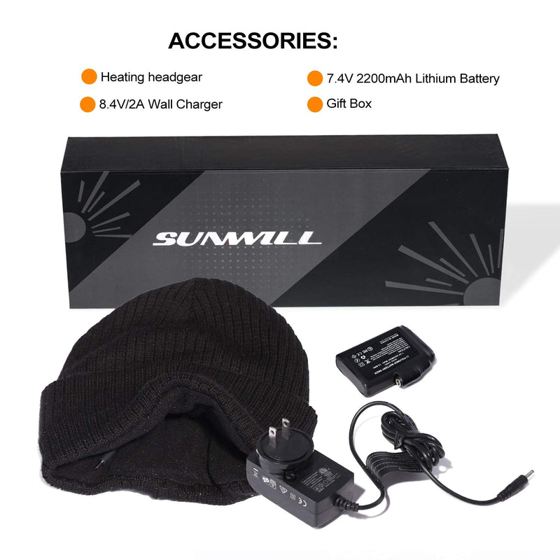 Laden Sie das Bild in Galerie -Viewer, H08 Beheizbare Mütze Schwarz/Grau