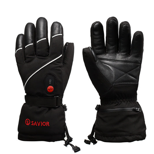 Savior Leder Wasserdicht Beheizbare Handschuhe