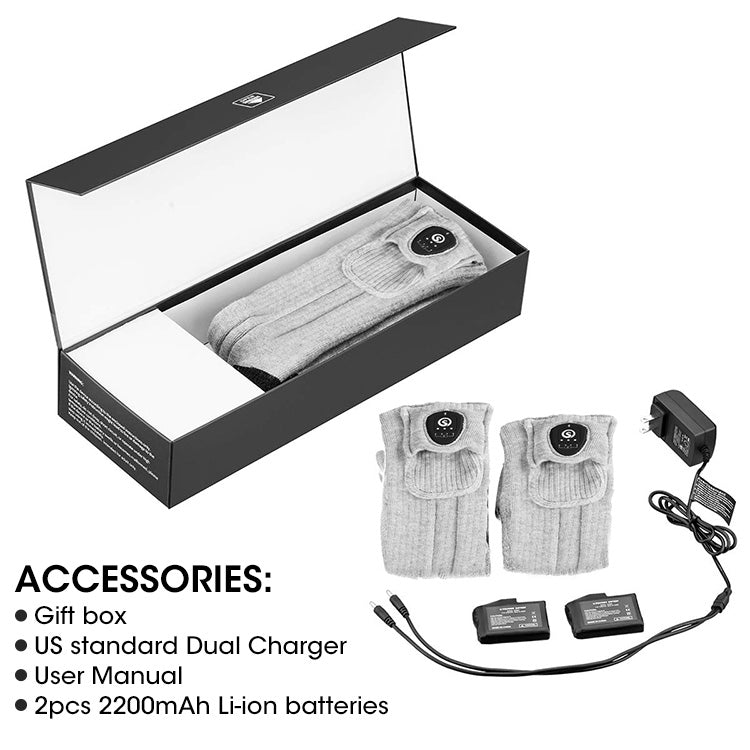 Laden Sie das Bild in Galerie -Viewer, Savior Mit APP-Steuerung Beheizte Socken Grau/Schwarz