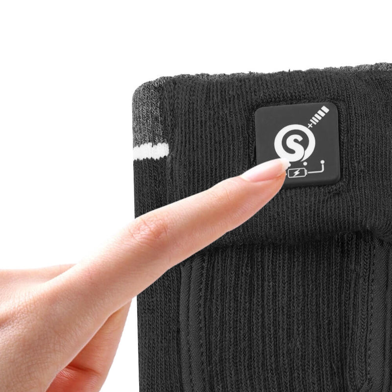 Laden Sie das Bild in Galerie -Viewer, SS05B Beheizbare Socken Schwarz-Grau