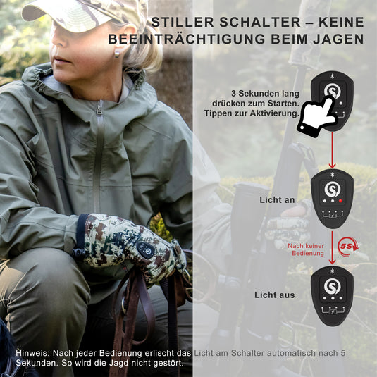 Beheizbare Jagdhandschuhe 2.0 – Fels Camouflage, 3000 mAh Akku & Upgrade Heiztechnologie