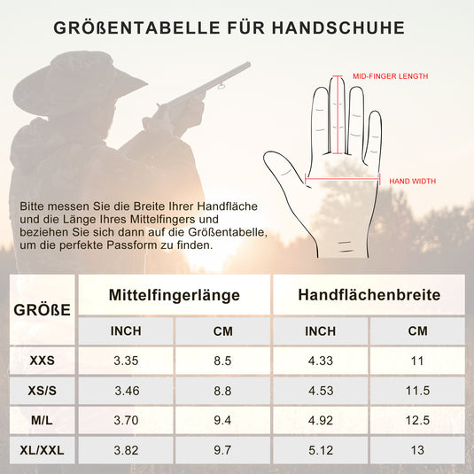 Beheizbare Jagdhandschuhe 2.0 – Fels Camouflage, 3000 mAh Akku & Upgrade Heiztechnologie