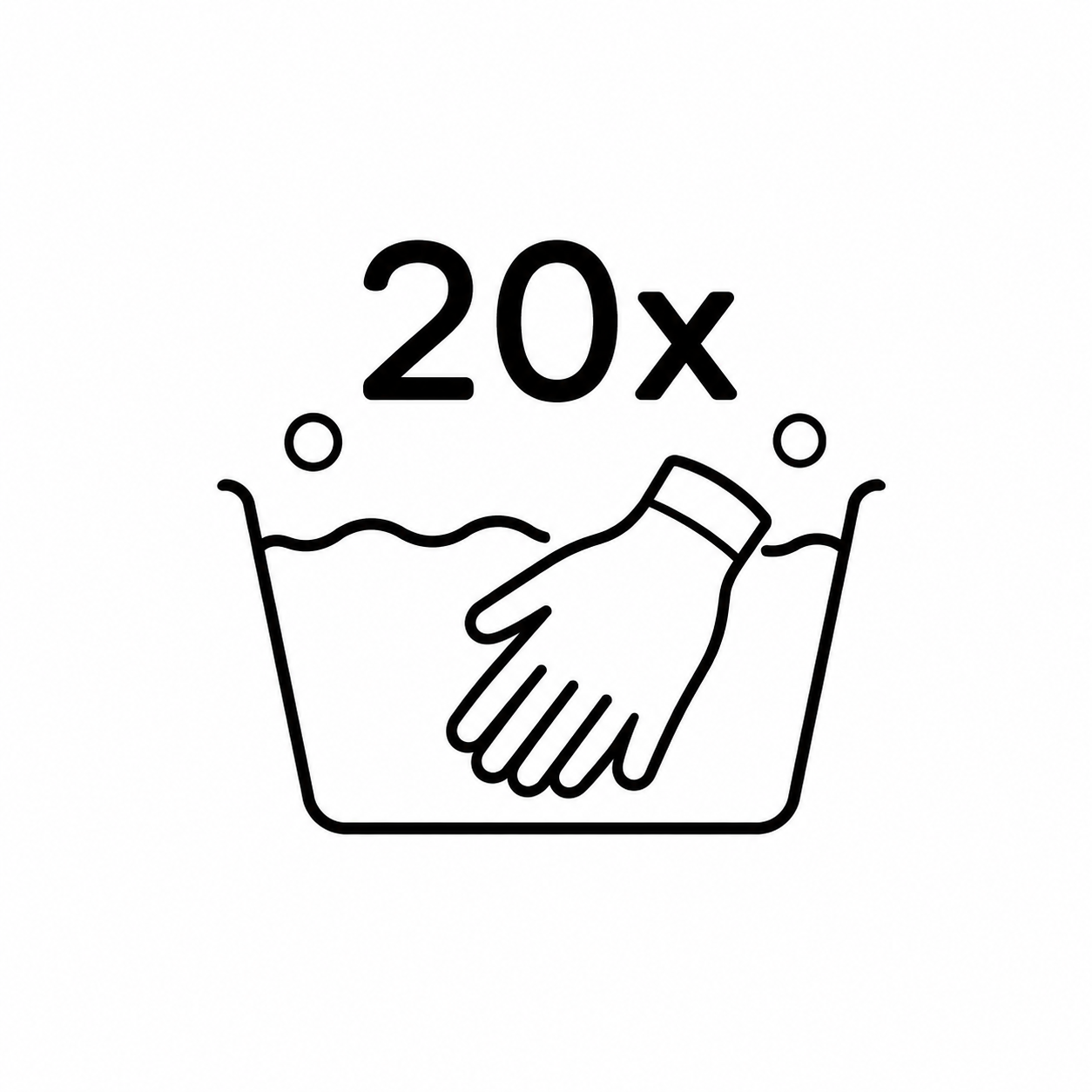 20x Wash Tested
