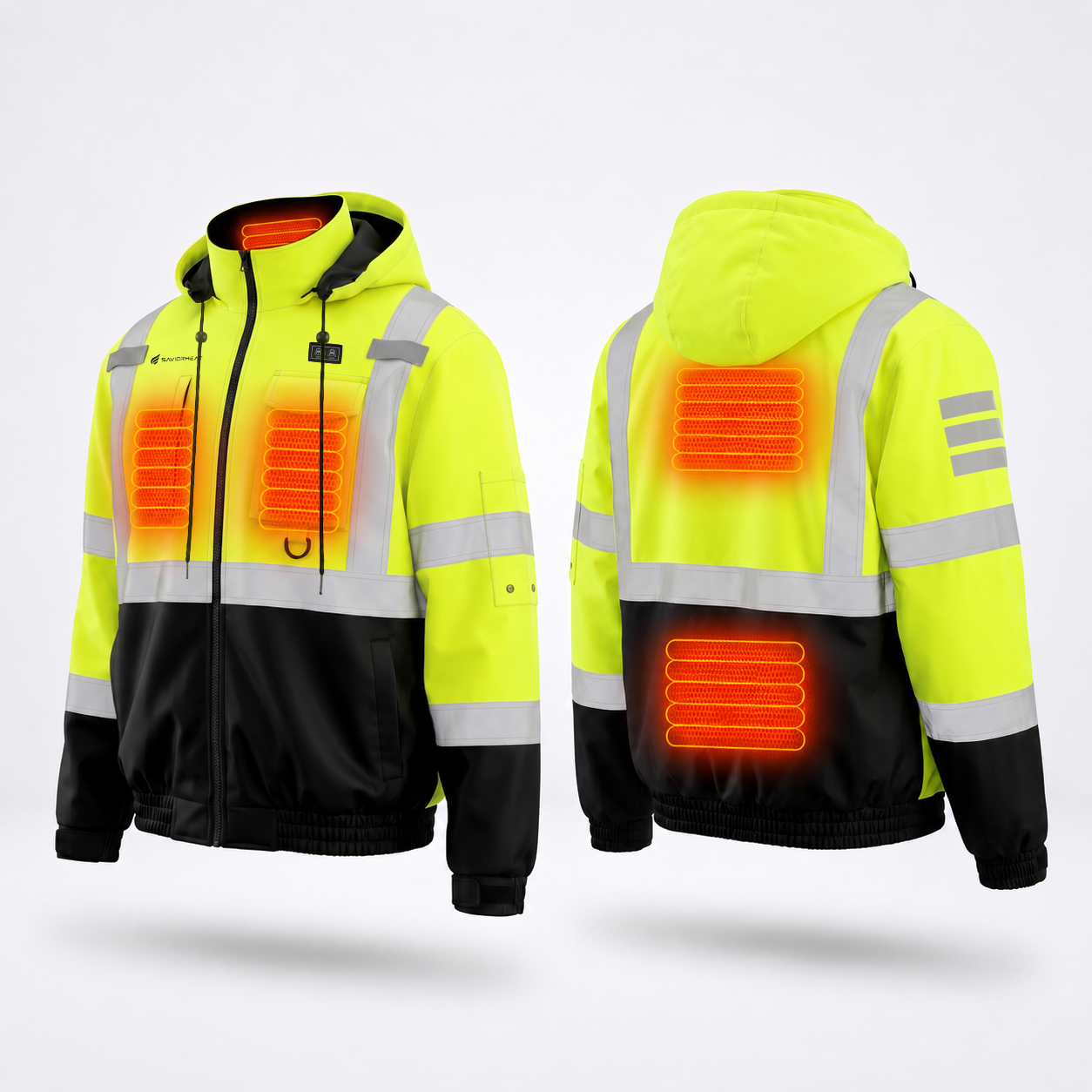 Beheizte Warnschutz-Arbeitsjacke