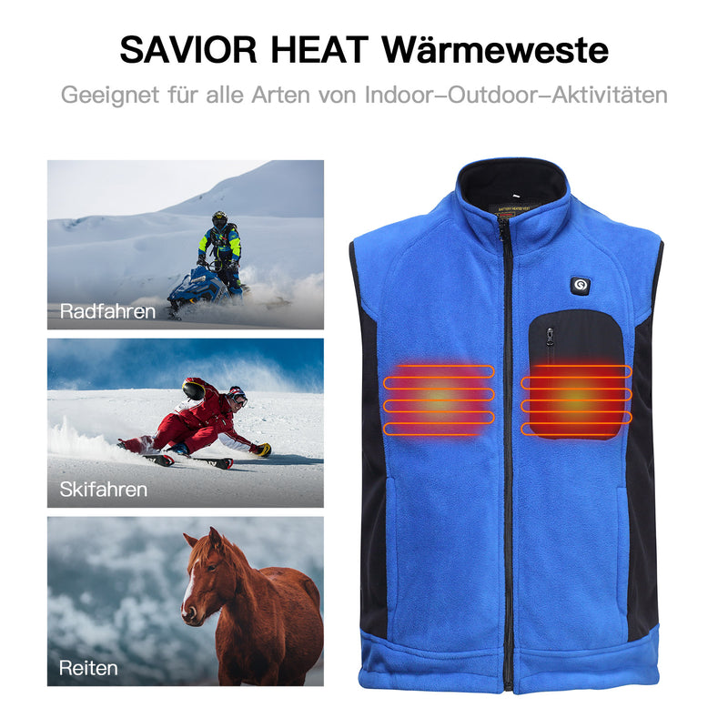 Load image into Gallery viewer, Savior Men&#39;s Fleece Battery Heated Vest
