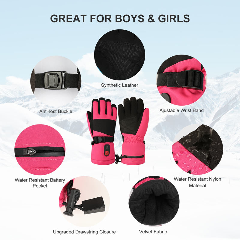 Load image into Gallery viewer, Savior Heated Kids Gloves - 7.4V Battery, Full Hand Heating
