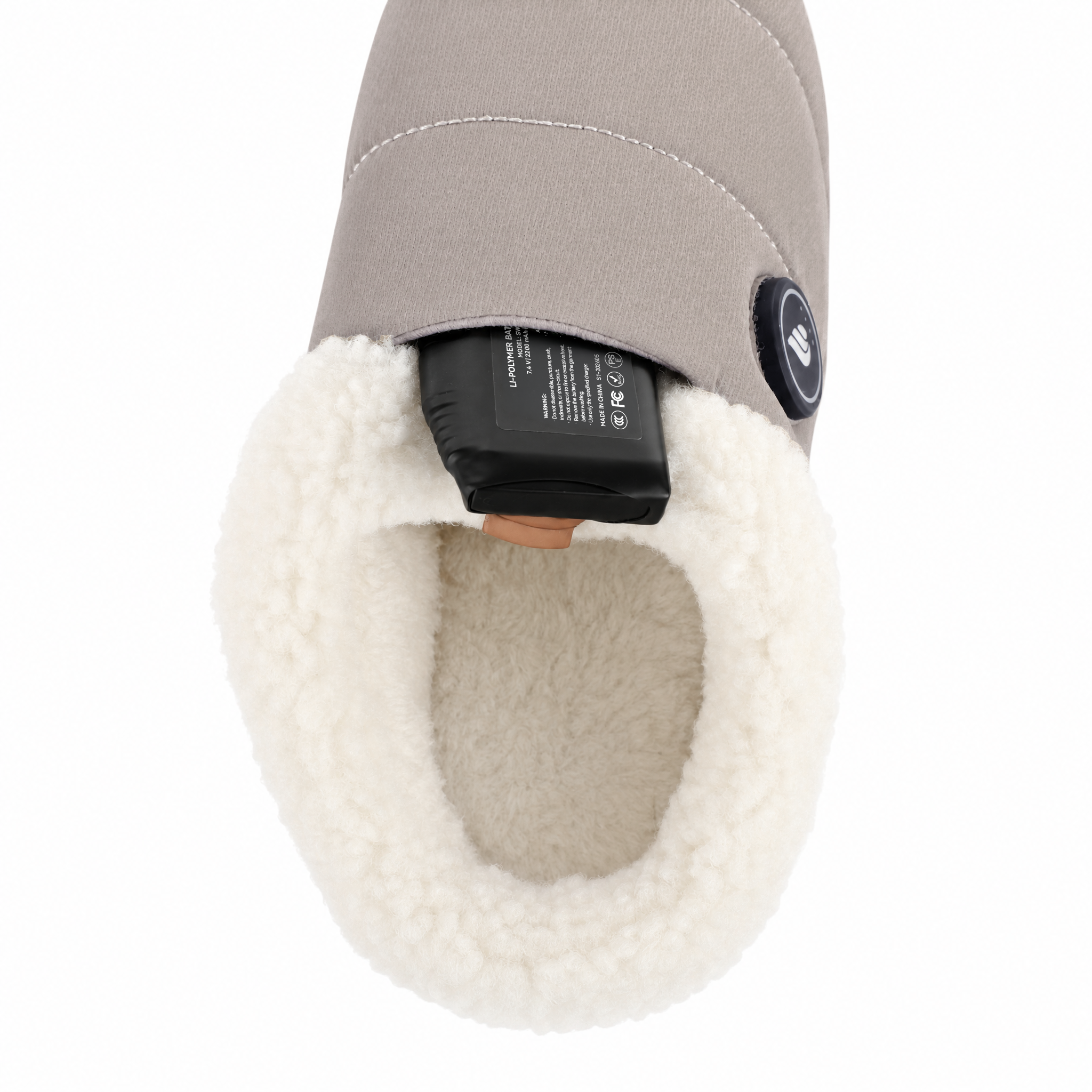 Adjustable-Cuff Heated Slippers