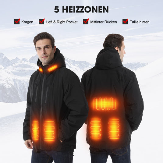 SAVIOR HEAT Heated Jackets for Men Electric Heating Coat Outdoor Waterproof