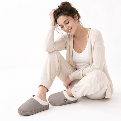 Adjustable-Cuff Heated Slippers