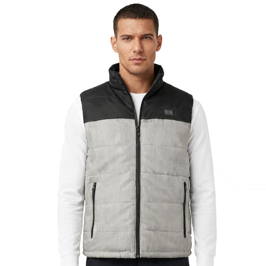 Herren Herbst Winter Heizweste Schwarz Grau