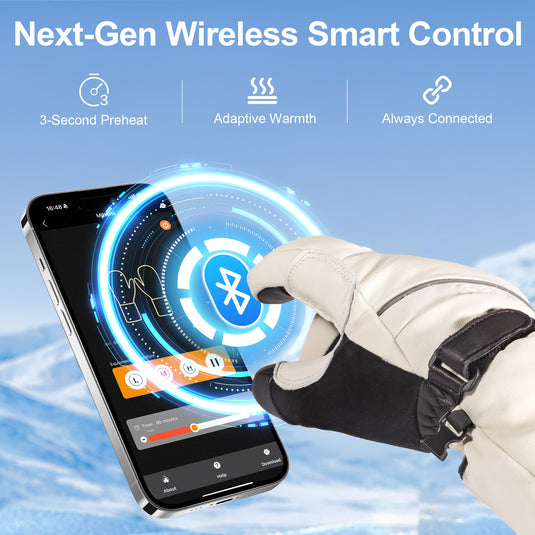 EH8 Pro Beheizbare Fingerhandschuhe 3.0 – Volle Fingerbeweglichkeit, Aerogel-Wärmeschild, bis –20 °C, 3000 mAh Schnellladung
