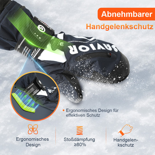 Snowboard Fäustlinge Pro – Beheizt, wasserdicht, mit App-Steuerung