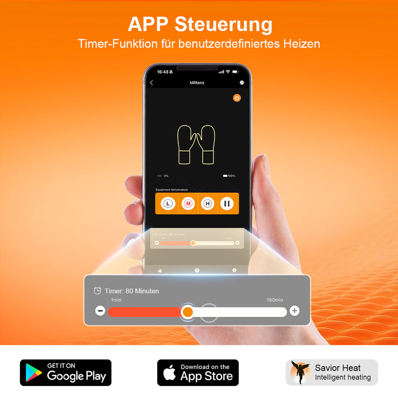 Laden Sie das Bild in Galerie -Viewer, Snowboard Fäustlinge Pro – Beheizt, wasserdicht, mit App-Steuerung
