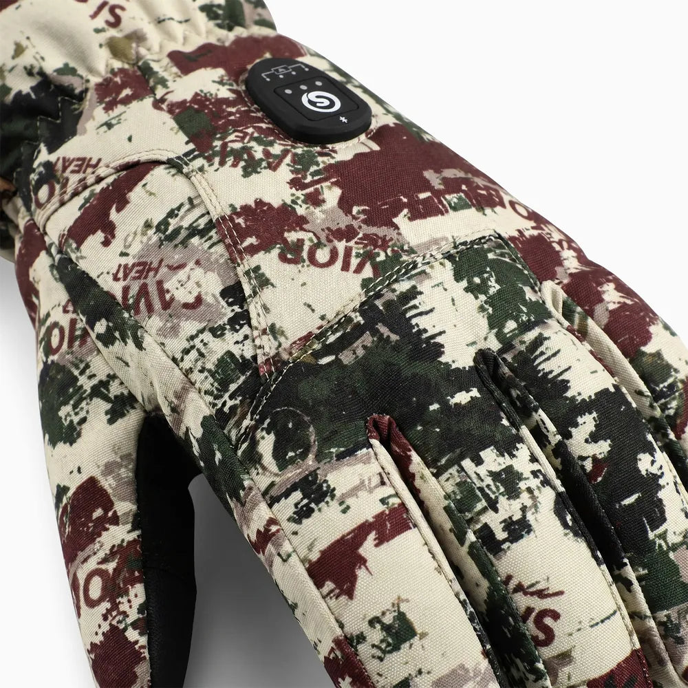 Beheizbare Jagdhandschuhe 2.0 – Fels Camouflage, 3000 mAh Akku & Upgrade Heiztechnologie