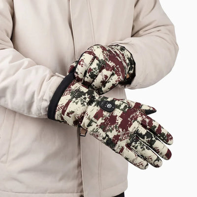 Beheizbare Jagdhandschuhe 2.0 – Fels Camouflage, 3000 mAh Akku & Upgrade Heiztechnologie