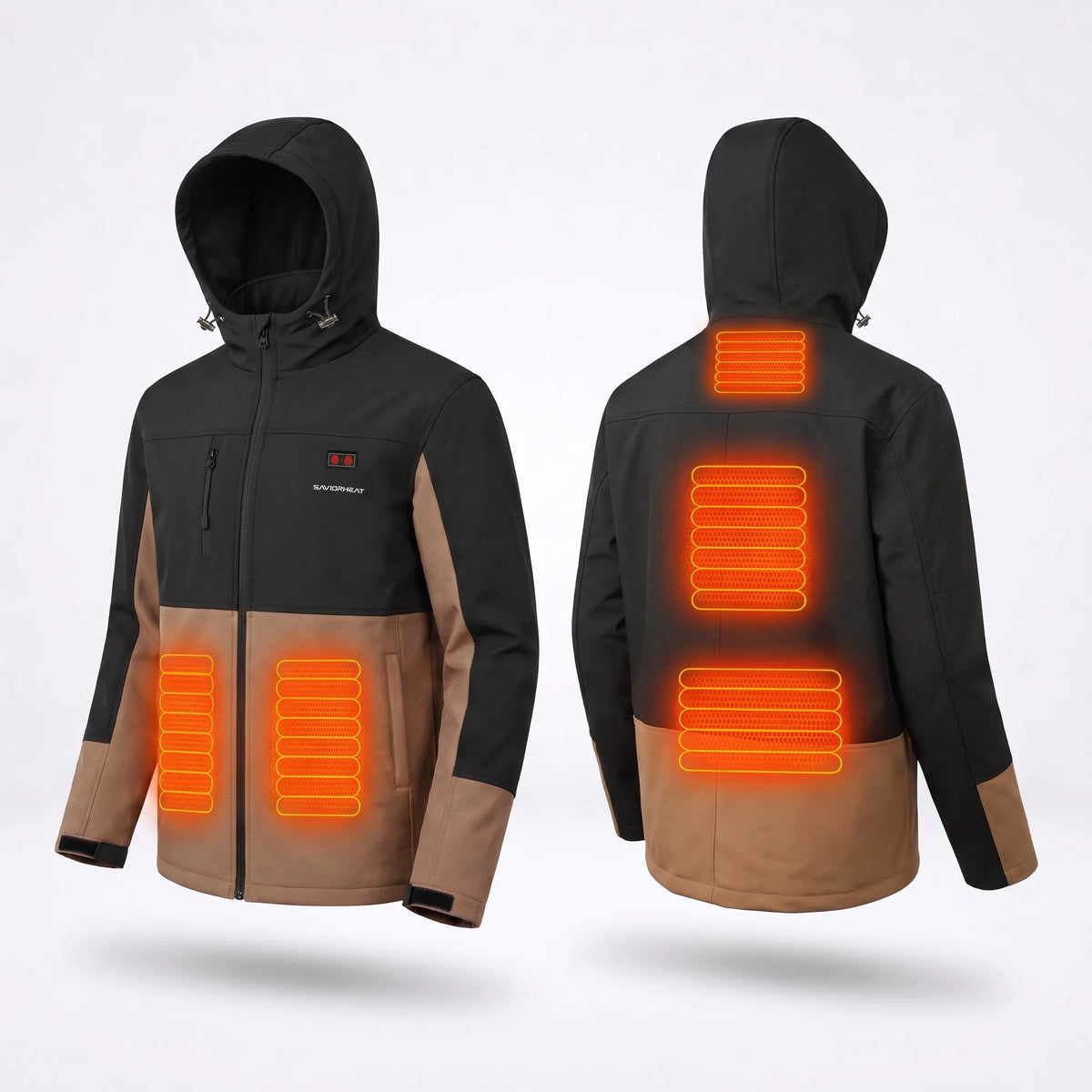 Robuste beheizbare Arbeitsjacke aus Canvas 03