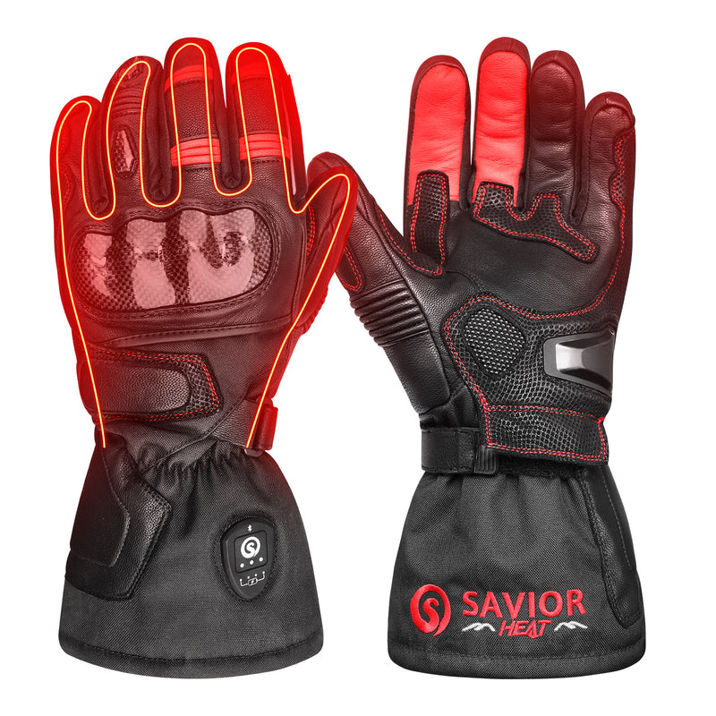 Load image into Gallery viewer, Savior Bluetooth Battery Powered Heated Motorcycle Gloves
