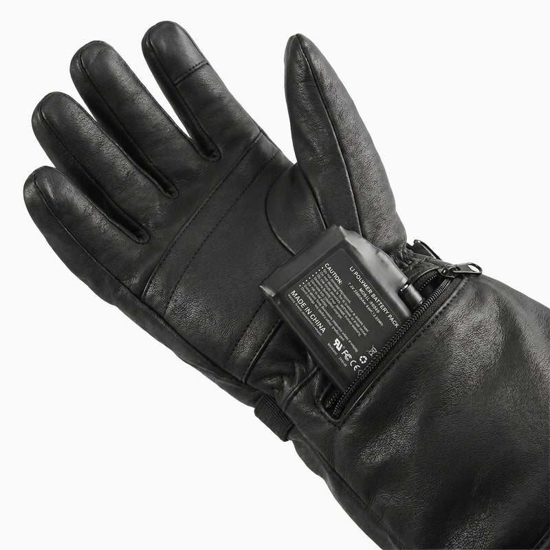 Laden Sie das Bild in Galerie -Viewer, Outlets - S06 Beheizbare Lederhandschuhe
