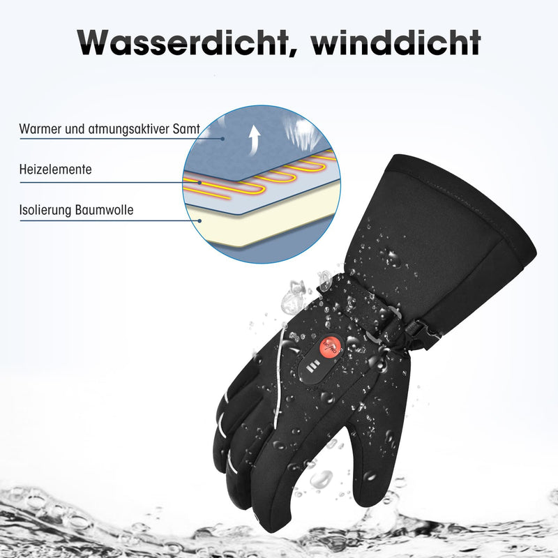 Laden Sie das Bild in Galerie -Viewer, Savior Winter Winddicht Outdoor Sport Beheizbare Skihandschuhe
