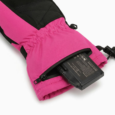 Beheizbare Kinderhandschuhe – Rosa, warm & weich für Winter