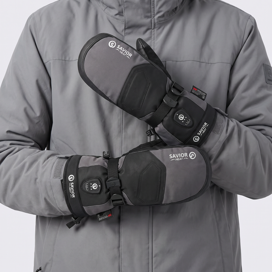 Savior Beheizbare Skihandschuhe 2.0 Mit Bluetooth-Steuerung, Wasserdichter Ziegenlederhandfläche