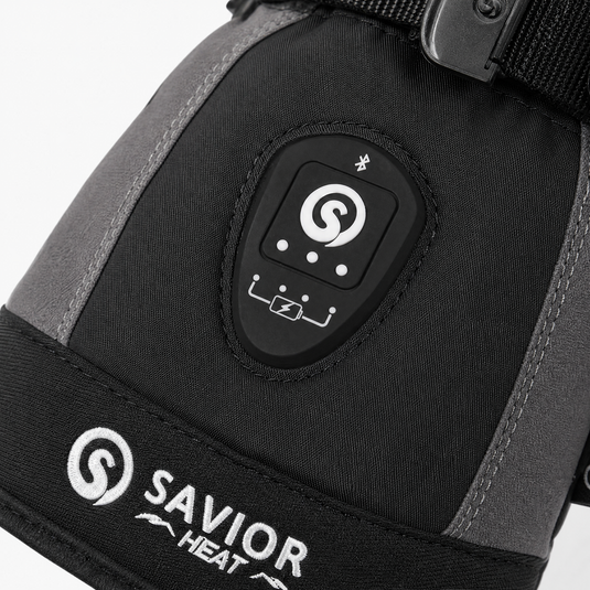 Savior Beheizbare Skihandschuhe 2.0 Mit Bluetooth-Steuerung, Wasserdichter Ziegenlederhandfläche