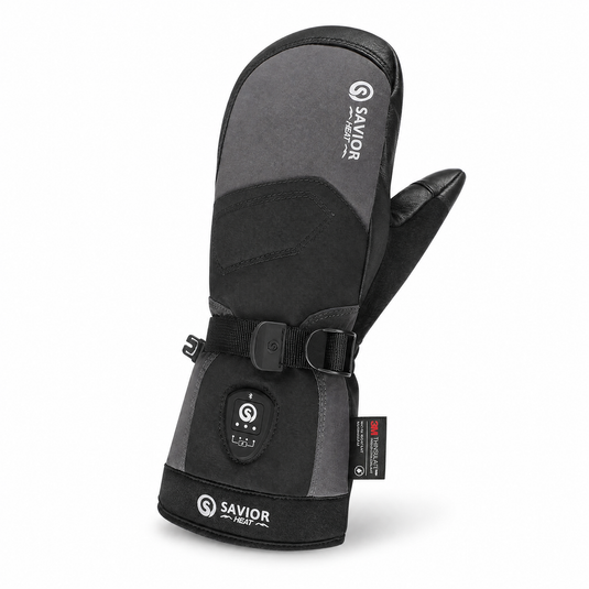 Savior Beheizbare Skihandschuhe 2.0 Mit Bluetooth-Steuerung, Wasserdichter Ziegenlederhandfläche