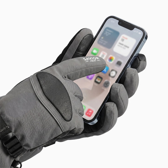 Savior Upgraded Beheizbare Handschuhe 2.0 7.4V Schnellladung, Touchscreen-kompatibel