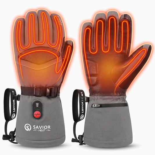 Savior Upgraded Beheizbare Handschuhe 2.0 7.4V Schnellladung, Touchscreen-kompatibel