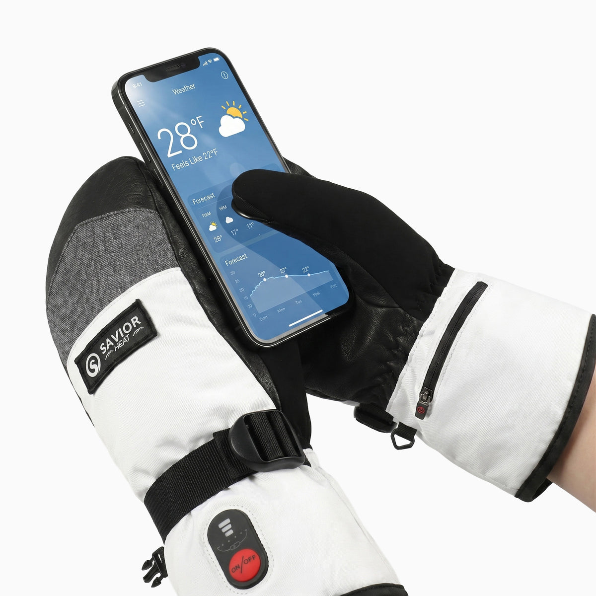Beheizbare Ski-Fäustlinge 2.0 – 3000-mAh-Akku, Schnellladefunktion & wasserdichtes Schaffell