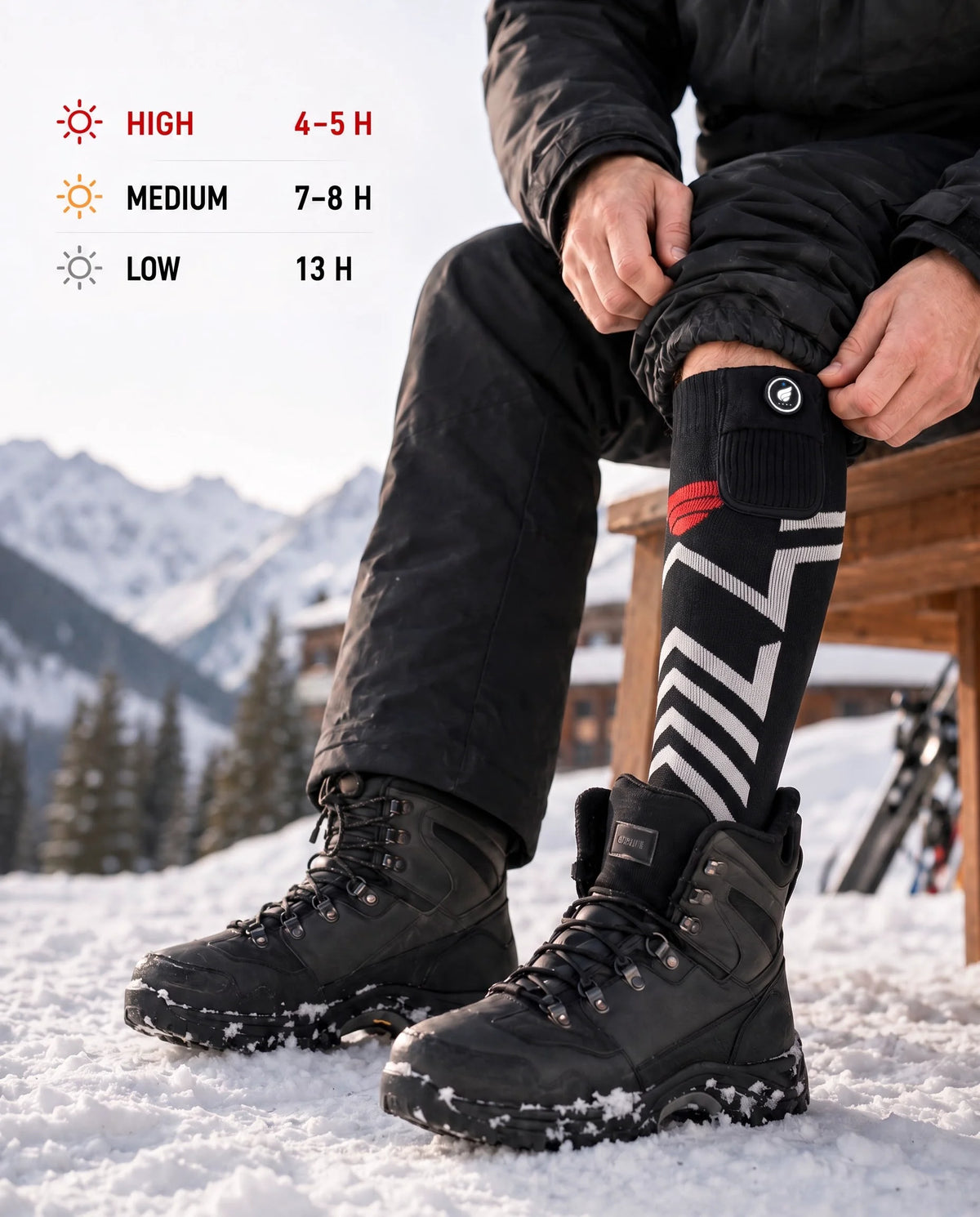Maschinenwaschbar – SAVIOR HEAT Silverline beheizbare Skisocken mit Rundum-Komfort