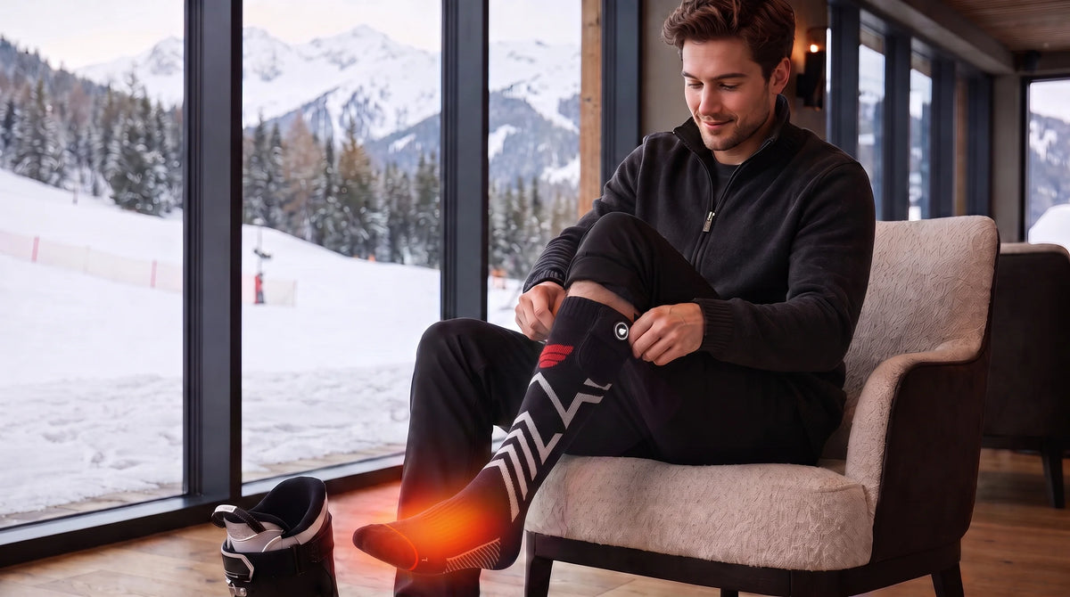 Produktdetails – SAVIOR HEAT Silverline beheizbare Skisocken mit Rundum-Komfort
