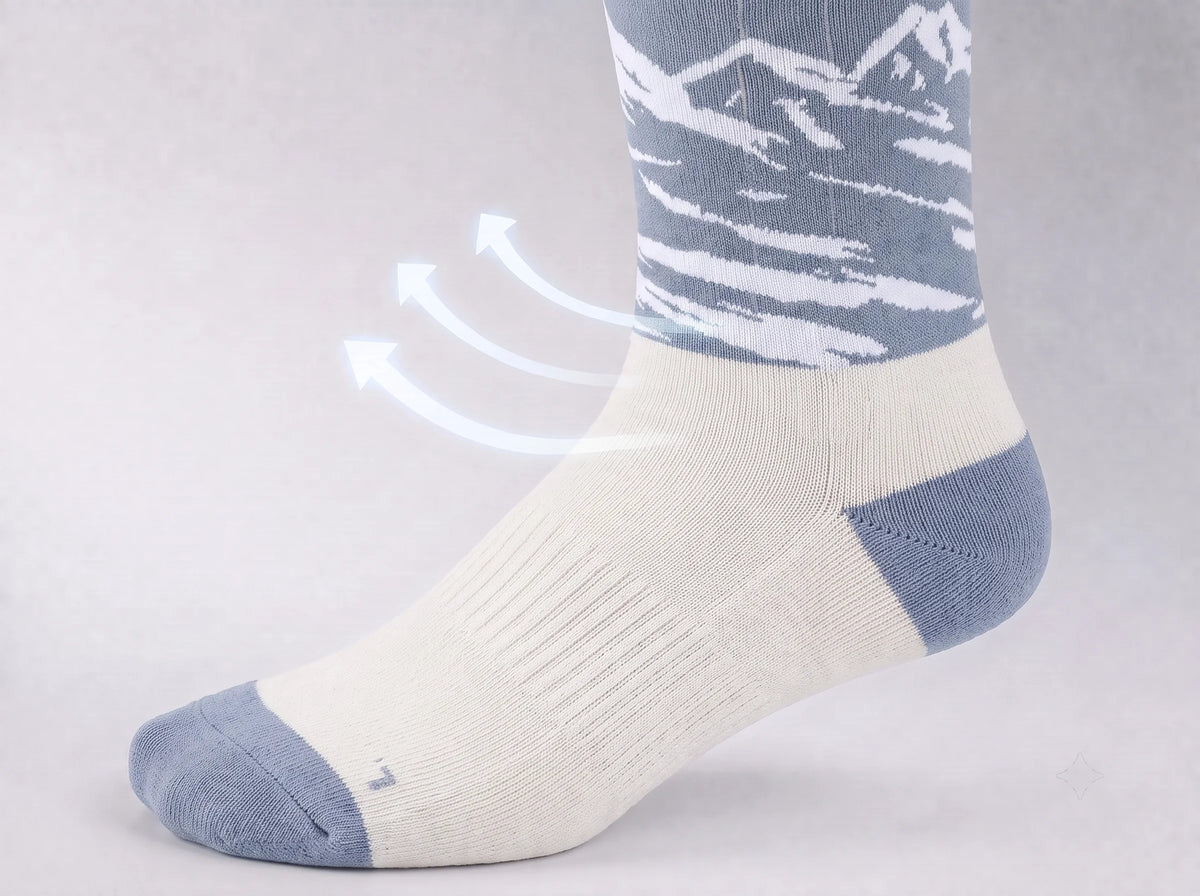 Atmungsaktiver Komfort – SAVIOR HEAT beheizbare Skisocken mit W?rmeverteilung & Fu?gew?lbe-Support